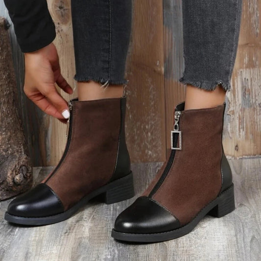 Lightweight suede half boot-1005