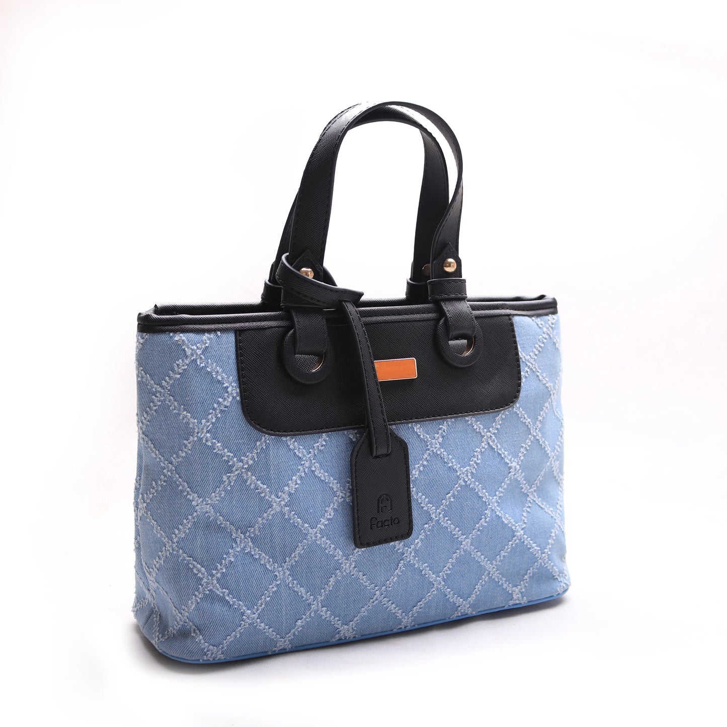 Jeans bag with leather belt-f103